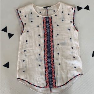 THML embroidered boho top XS